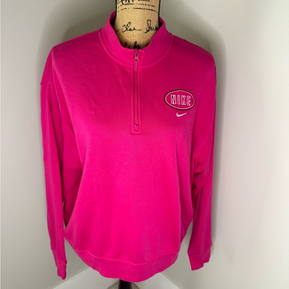 Nike Women's Fuchsia Half-Zip Sweatshirt - Picture 5 of 9